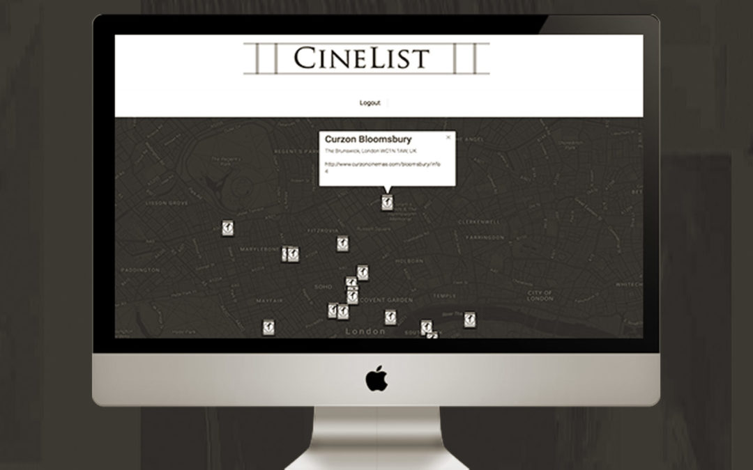 Cinelist – Cinema App, Tech: Node, JavaScript, MongoDB