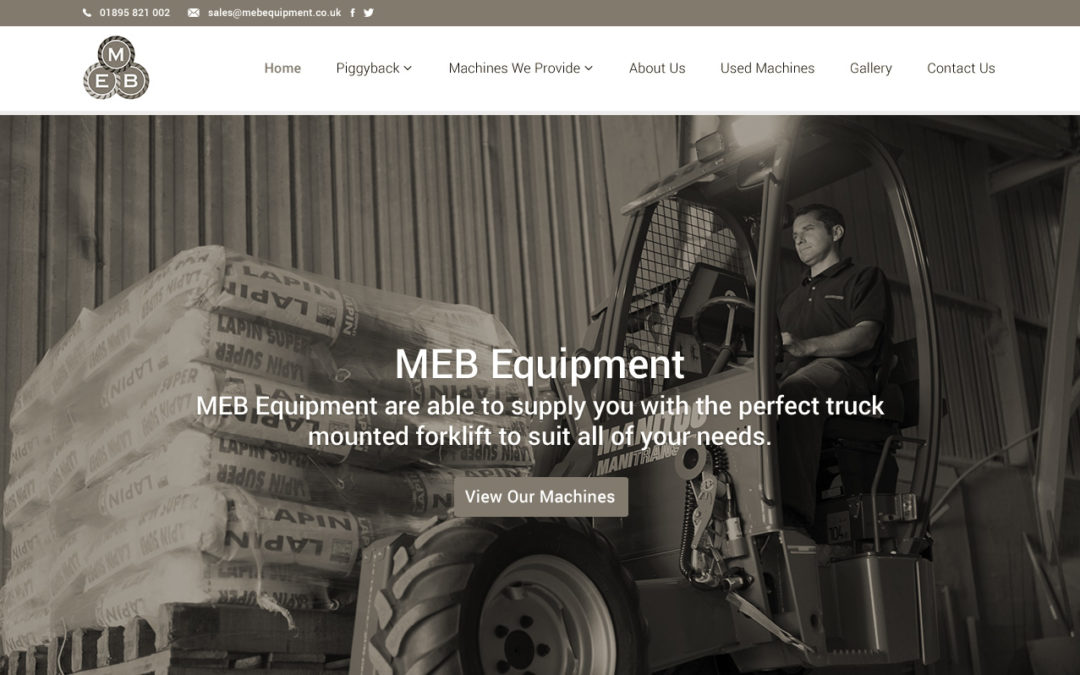 MEB Equipment Ltd responsive website
